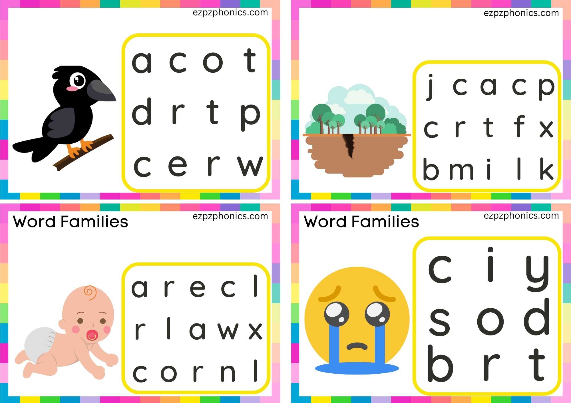 CR Beginning Blends Activity Circle The Correct Letters To Make The Words Set 2